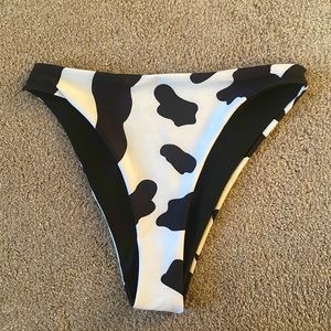 Shein Small Cow Print Bikini Bottoms